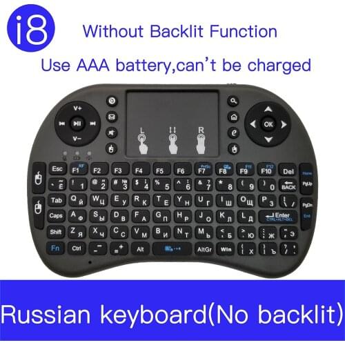 Portable Keyboard 2.4G Mini Russian Keyboard Handheld High Sensitive Smart Touchpad Keyboard For Android Smart TV Set-Top Box