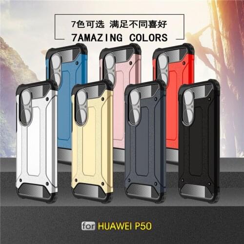 For Huawei P50 Case Cover Anti-knock Bumper Rugged Armor Hard Back Cover For Huawei P 50 Pro Silicone Phone Case For Huawei P50