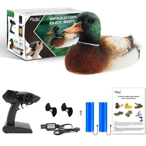 Flytec V201 RC Boat RC Duck Boat 2.4Ghz Hunting Motion Remote Control Duck Boat Waterproof for Swimming Pool Pond&Garden