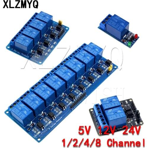 5V 12V 1 2 4 8 channel relay module with optocoupler Output 1 2 4 6 8 way relay 5v 12v Low Level Trigger for AVR DSP ARM MCU