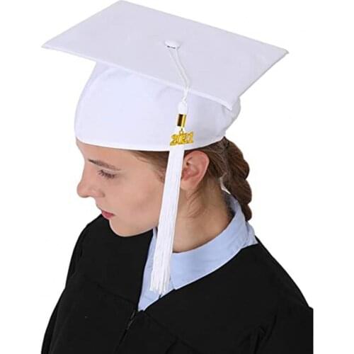 Unisex Graduation Hat Decorative Polyester Adult Graduation Tassel Cap for Bachelor Graduation Cap