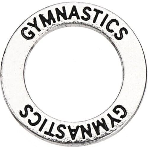 Sports silver plated Gymnastics charm