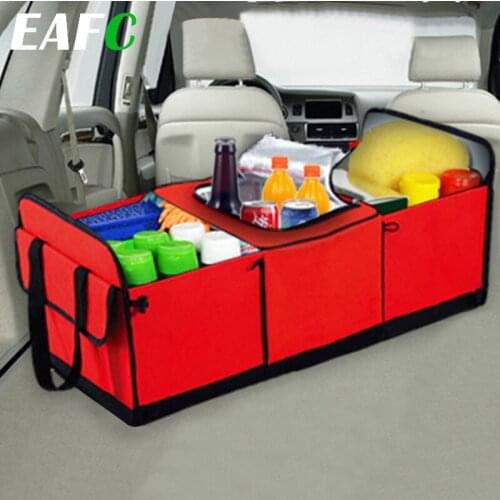 Universal Car Storage Organizer Trunk Collapsible Toy Food Stroller Bag Truck Cargo Container Bag Box Black Car Stowing Tidying