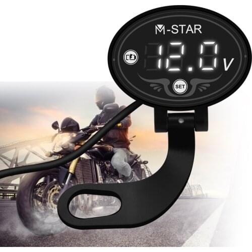 Waterproof Digital Motorcycle Voltmeter Meter Tester LED Display For Kawasaki Ninja GPZ500 EX500 650R ER6 F N W800 VERSYS 1000