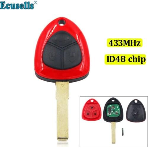 Keyless entry smart Remote Key Fob 3 button 433MHZ with ID48 chip for Ferrari 458 ITALIA CALIFORNIA 599 GTB FIORANO