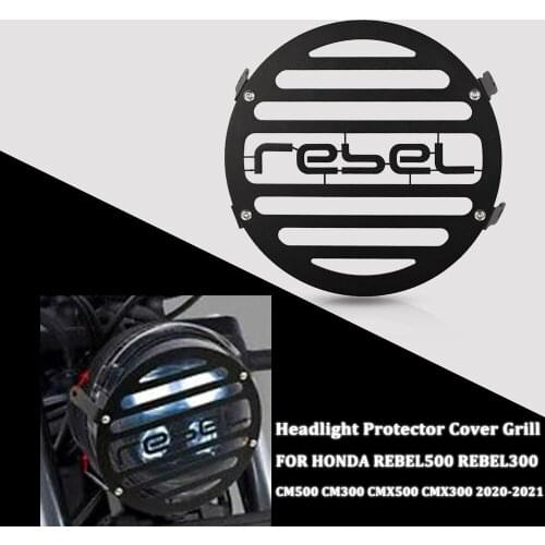 FOR HONDA REBEL500 REBEL300 CM500 CM300 CMX500 CMX300 REBEL CM CMX 500 300 2020-2021 Motorcycle Headlight Protector Cover Grill