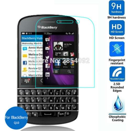 For Rim BlackBerry Q10 Tempered Glass Screen Protector 0.3mm 9h Safety Protective Film on Nevada SQN100-1 SQN100-3 SQN100-5 Lte