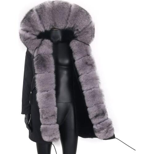 2021 Winter Jacket For Man Long Clothing Fashion Clothing Streetwear removable Men New Real Fox Fur Coat Parka 7xl Warm Thick