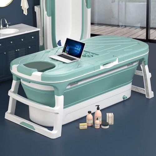 1.4M Freestanding Portable And Foldable Bathtub for Adult Household Collapsible Swimming Large Sauna Spa Tub With Cover