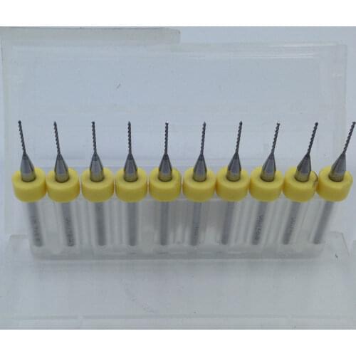 10Pcs 0.7mm Import Carbide PCB Print Circuit Board Mini CNC Drill Bit Set Woodworking Tools