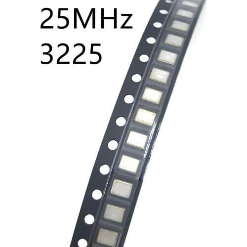 20PCS 25MHz 25.000MHz 3.2x2.5 3225 Passive SMD Quartz Crystal Oscillator
