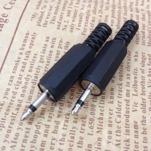 5/10pcs 2.5mm TS / TRS Mono Headphone Audio welding 2.5mm plug jack cable plug Connector Adapter for Phone,Laptop,CD Players