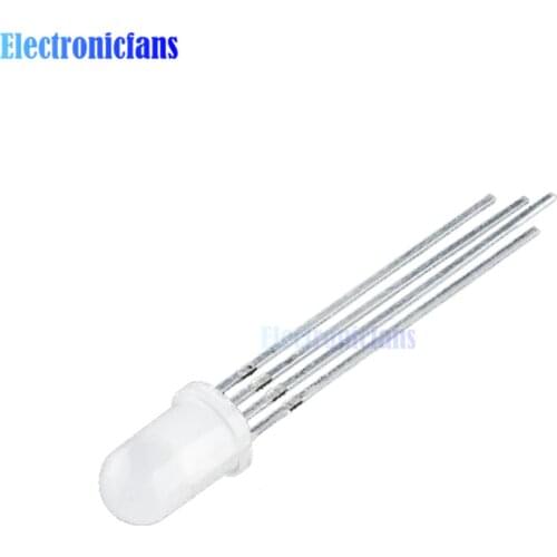 50PCS Multicolor 4pin 5mm RGB Led Diode Light Lamp diffused Tricolor Round Common Anode LED 5 mm Light Emitting Diode