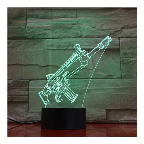 Counter-Strike CS Game Acrylic M4 A1 Gun 3D Night Light Led Lamp Led Touch Sensor 7 Color Changing Table Lamp Kids Gifts 1693