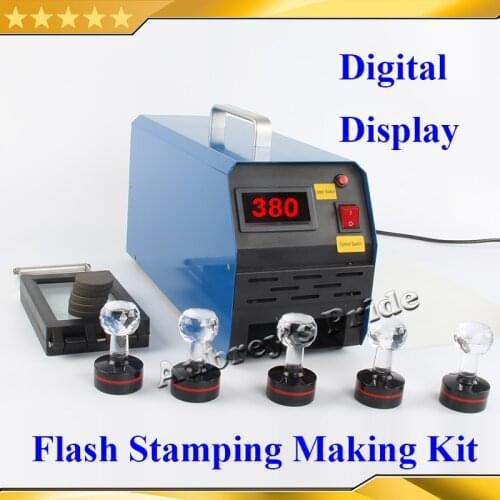 Free Shipping Single Machine 2 Exposure Lamps Photosensitive Portrait Flash Stamp Machine Self inking Stamping Making