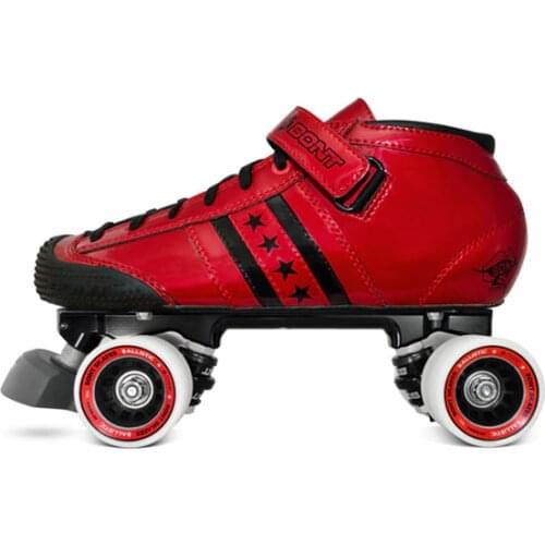 Quadstar Shiny red Shiny blue roller skates speed roller skate Package