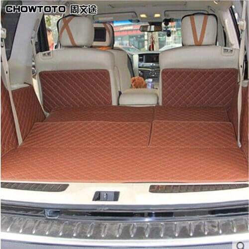CHOWTOTO AA Custom Special Trunk Mats For Infiniti QX80 7seats Durable Waterproof Luggage Carpets For Infiniti QX80