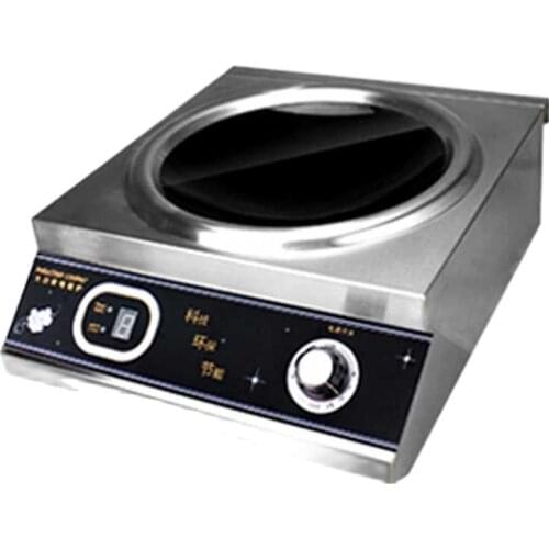 XEOLEO 5000W Commercial Concave Induction Cooker Stainless steel Electromagnetic Heating Cooker Electromagnetic Stove 220V
