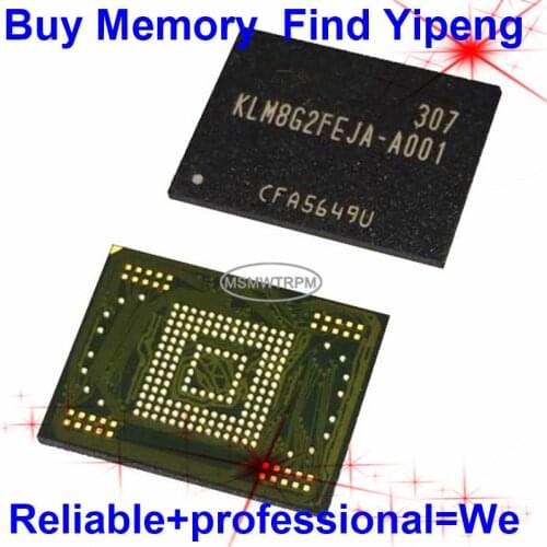 KLM8G2FEJA-A001 BGA169Ball EMMC 8GB Mobilephone Memory New original and Second-hand Soldered Balls Tested OK