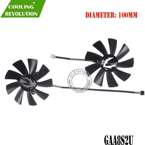 100MM GAA8S2U DC12V 0.45A 4Pin graphics fan for ZOTAC Gaming GeForce RTX 2080 SUPER AMP ZT-T20820D-10P OC