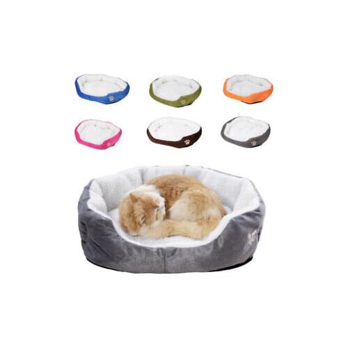 Pet Dog Cashmere Bed Warming Dog House Soft Sofa Material Nest Dog Baskets Fall Winter Warm Kennel For Cat Puppy Supplies