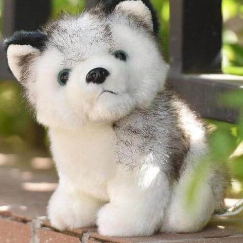 Kawaii Puppy Stuffed Toys 20cm Cute Simulation Husky Dog Plush Toys Stuffed Doll Kids Baby Toys Plush Husky Dolls