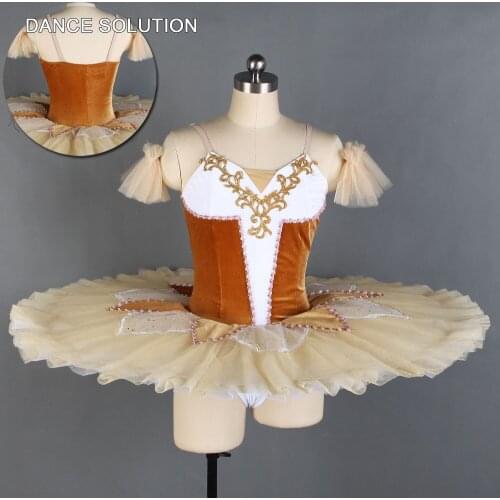 Pumpkin brown ballet pancake tutu for adult girls ballerina dance competition costume pre-professional tutu dress BLL135