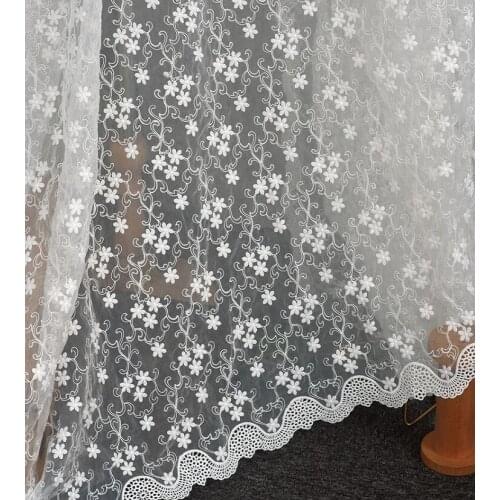 50 cm organza White Wedding Dress Embroidery Lace Fabric Sewing Lace Fabrics For Lace Accessories Bridal Gown Lace Trims Craft