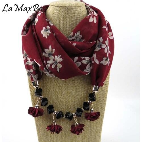 LaMaxPa 2018 Fashion Women Head Scarf Wrap Accessories Pendant Scarf Female Foulard Scarf Muslim Echarpe Mujer Colgante Bufanda