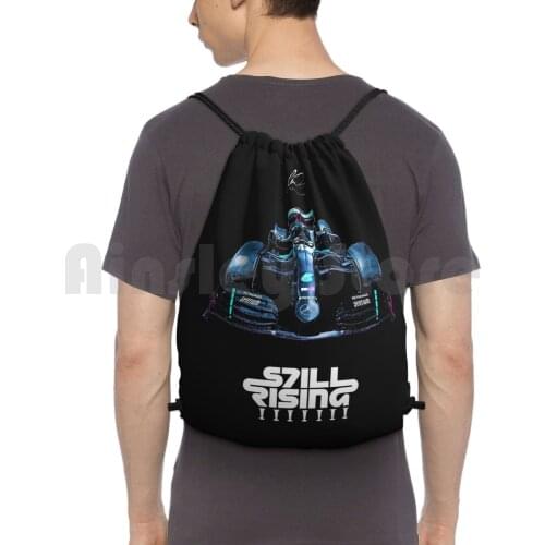 Lewis 2020 Seven-Time World Still Rising-Car Backpack Drawstring Bag Riding Climbing Gym Bag Lewis Lewis Petronas World