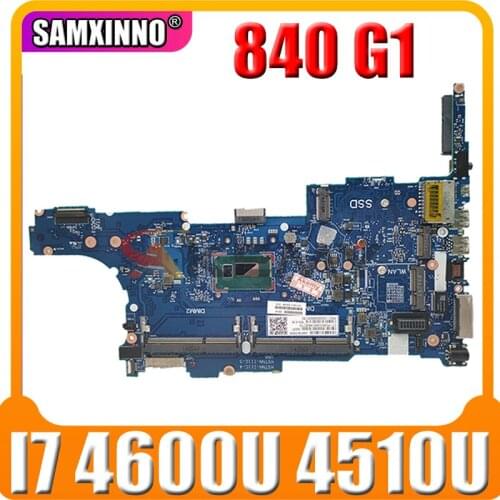 For HP 840 G1 6050A2560201-MB-A02 730810-601 730810-001 laptop motherboard CPU I7 4600U 4510U DDR3 100% Test OK