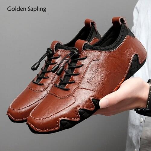 Golden Sapling Fashion Loafers Lightweight Mens Casual Shoes Breathable Driving Flats Classics Leisure Shoes Retro Loafers Men