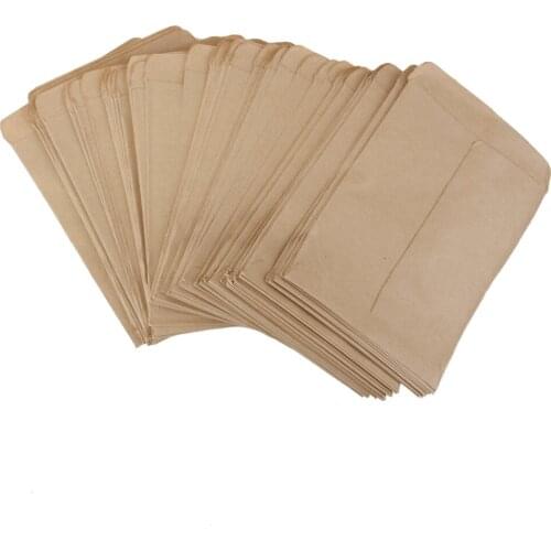 Set of 100 Vintage Kraft Paper Adhesive Bags Hybrid Corn Farm Bags Sack