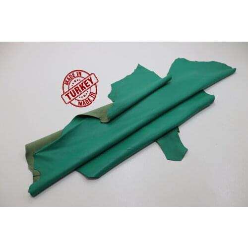 Real Sheep Skin Green 1.3 Mm Tanned Leather Ready Made Pieces Craft Products Wallet Bag Clothes Shoe Design Making
