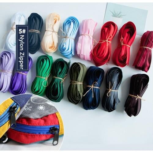 5# Colours Nylon Zipper DIY Handmade Bag Mosquito net Sofa Cover Pillow 5 Yard Zipper Random Liberty Cut Pick your own colors