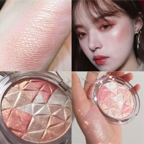 Makeup Highlighter Palette Bronzer Diamond Shimmer Highlight Face Contour Glow Illuminator Powder Body Glitter Brighten Cosmetic