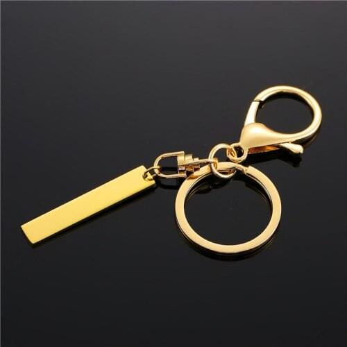 Personalized Custom KeyChain Stainless Steel Anti-lost Keyring Customized Carve Nameplate Key Chain for Boyfriend Dad Gifts