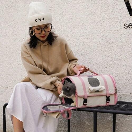 Pet Backpack Cat Supplies Adjustable Handbag Cat Bag Portable Transparent Pet Backpack Multifunctional Cat Carrier Backpack