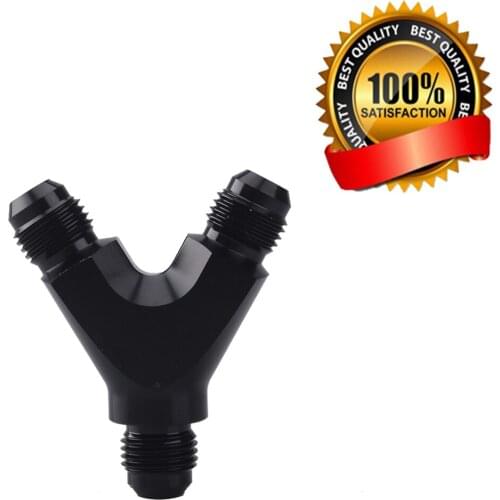 6AN AN 6 Y Fuel Block Fitting Junction Coupler Adapter 6/6/6 T -6/-6/-6 BLACK