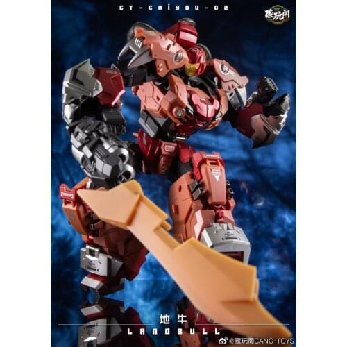 IN STOCK NOW Cang-Toys CT02 CT-02 CT-Chiyou-02 Landbull Tantrum Predaking Combiner PVC Model Action Figure Robot