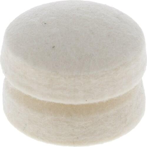 Pack of 2 Wool Felt Round Dampers Jazz Drum Beater Heads Percussion Kit