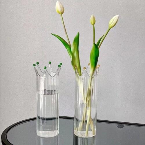 Flower Vase for Table Decoration Living Room Glass Vase Decor Tabletop Terrarium Glass Containers Floral Tabletop Glass Vase