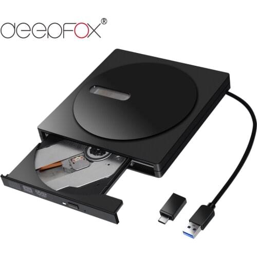 Deepfox USB 3.1 Type C/USB3.0 External CD DVD RW Optical Drive DVD Burner DVD Writer Super Drive For Laptop Notebook