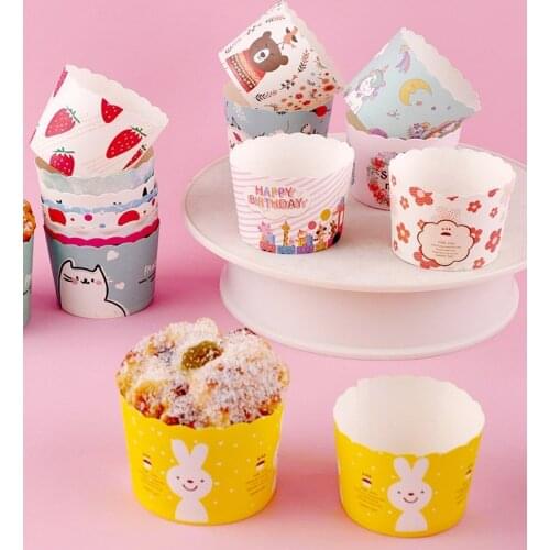 10pcs Muffins Cup Paper Cupcake Wrappers Baking Cups Cases Muffin Boxes Cake Cup DIY Cake Tools Kitchen Baking Supplies papercup