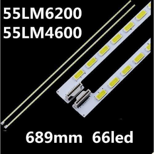100% New 2pcs/Kit LED strip for LG TV 55LS4600 UA 55LM5800 UC 55LM4600 UC LC550EUA AE F1 55 V12 Edge REV1.1 1 L Type 6920L 0001C