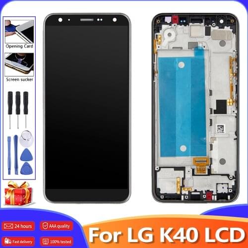 5.7" AAA+++ For LG K40 LCD Touch Screen Digitizer Assembly with Frame Replacement For LG K12 Plus LCD X4 2019 Display LMX420EMW