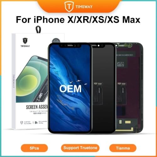5PCS OEM For iphone X XR XS XsMax LCD For NO Dead Pixel with 3D Touch Screen Assembly Replacement with Senor Ring For iPhone X