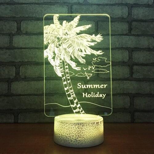 Acrylic 3d Night Table Lamps For Living Room Bedside Decoration 3d Stereo Vision Lamp Creative Usb Night Light