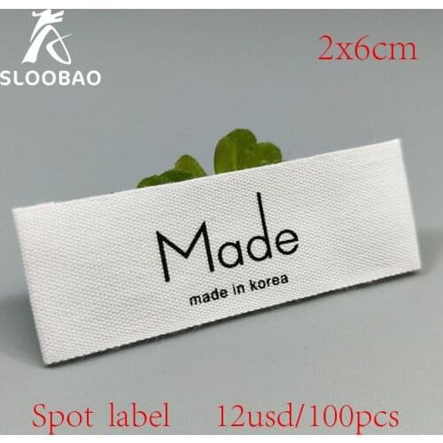 Free Shipping MADE IN KOREA Spot Garment Accessories Collar and Printed Mark Label