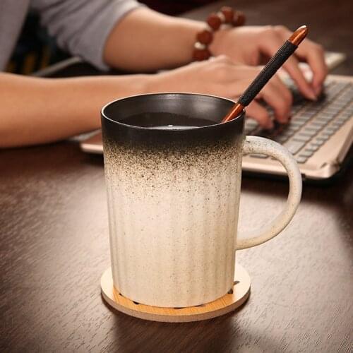 Large Coffee Mug Tea Cup Cool Ceramic Coffee Cup Office Cafe Mug gradient Color China Porcelain Mug Couple Gift Drinkware 400ML